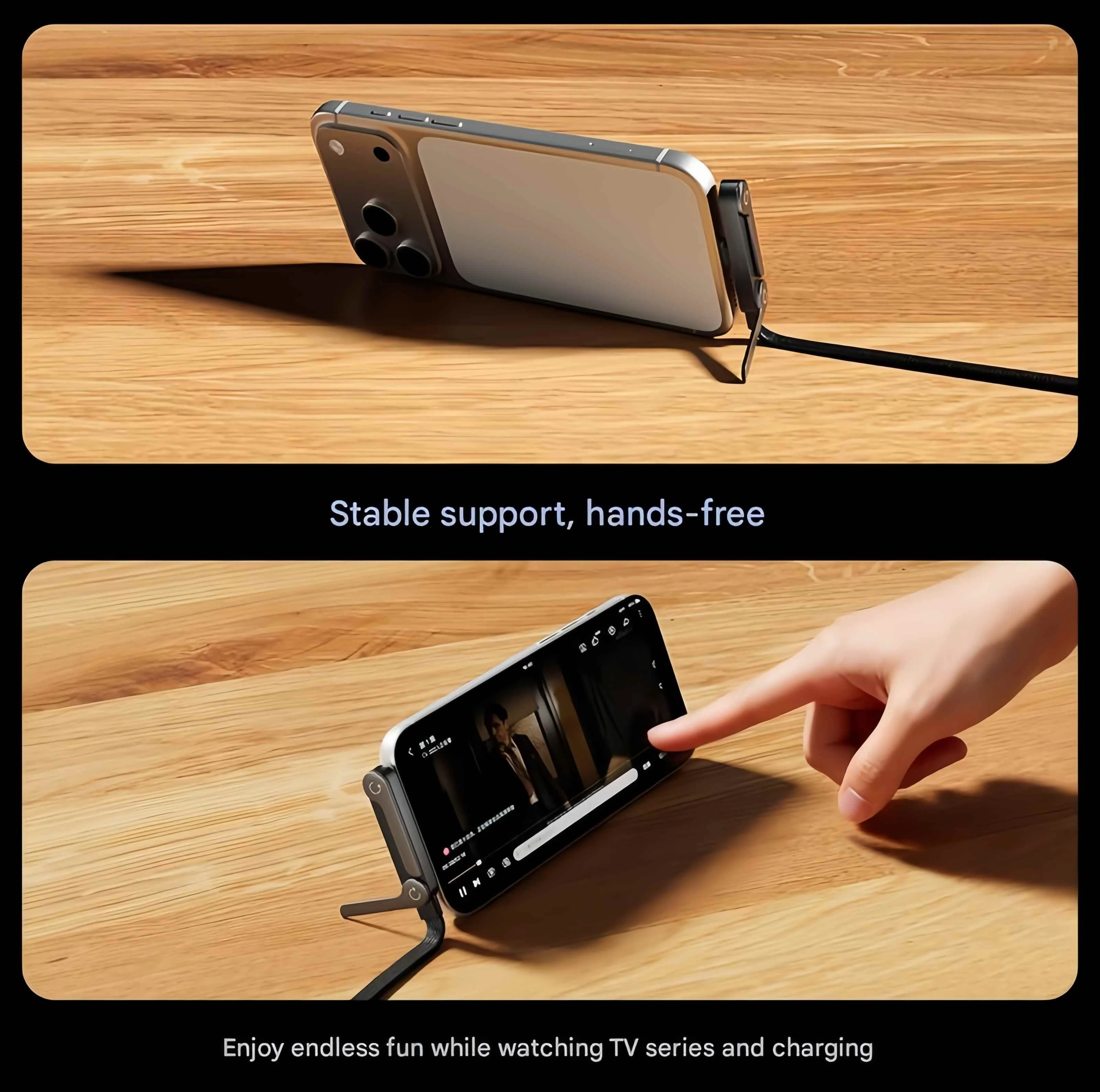 240W Super Fast Charging 2-in-1 Fast Charging Cord & Phone Stand